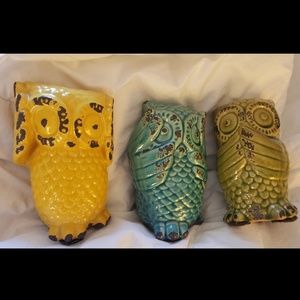 No Evil Ceramic Owls (Ashley Homestore)